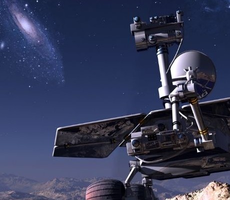 Space probe on the moon